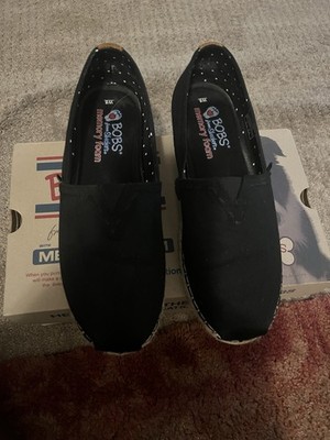 BOBS from Skechers Bobs' Breeze Memory Foam Slip-On Women s 8.5 M Black