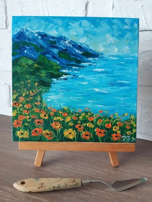 Cornwall Landschaft Original Ölgemälde Meereslandschaft Kunst Impasto...