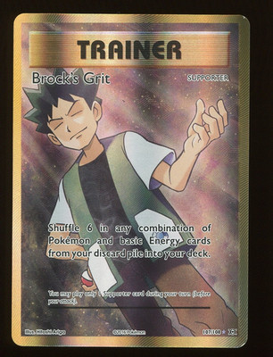 2016 Pokemon TCG Evolution Brock's Grit Gold Full Art Trainer 107/108
