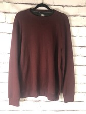 G.H. BASS Co Mens Size L Burgandy Long Sleeve Sweatshirt