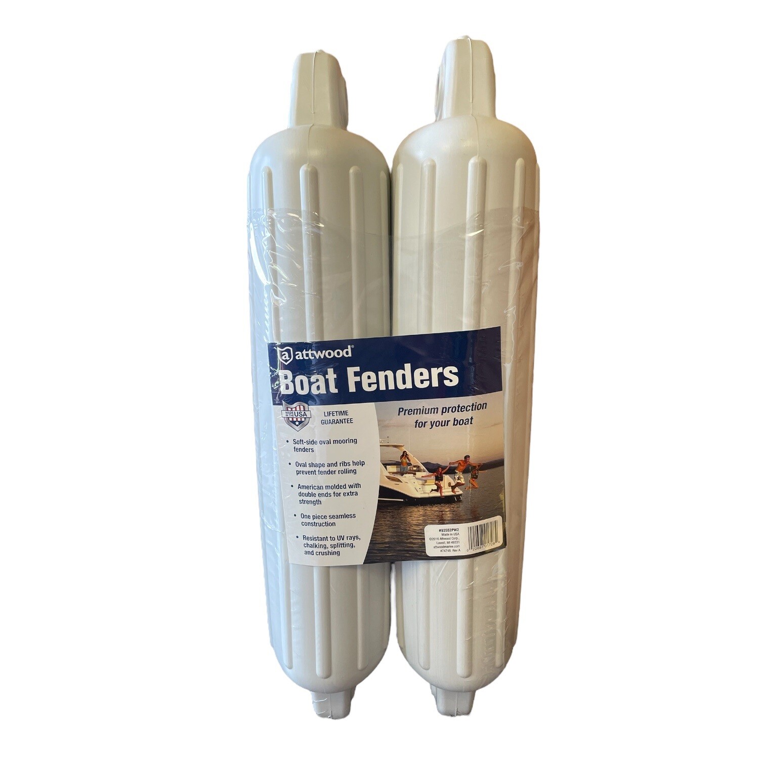 2 Упаковки 5-дюймового лодочного крыла Attwood, 22,75 x 9,33 x 5,55