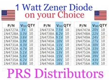 1W Zener Diode 3V to 47V 1N4727A to 1N4756A 1 Watt 10 Pcs USA SELLER