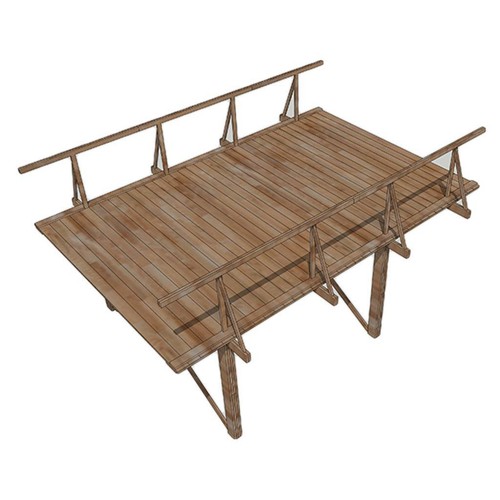 1:35 Scale Dioramas Tanbk Wooden Bridge Model Scene Scenery Layout - Picture 3 of 12