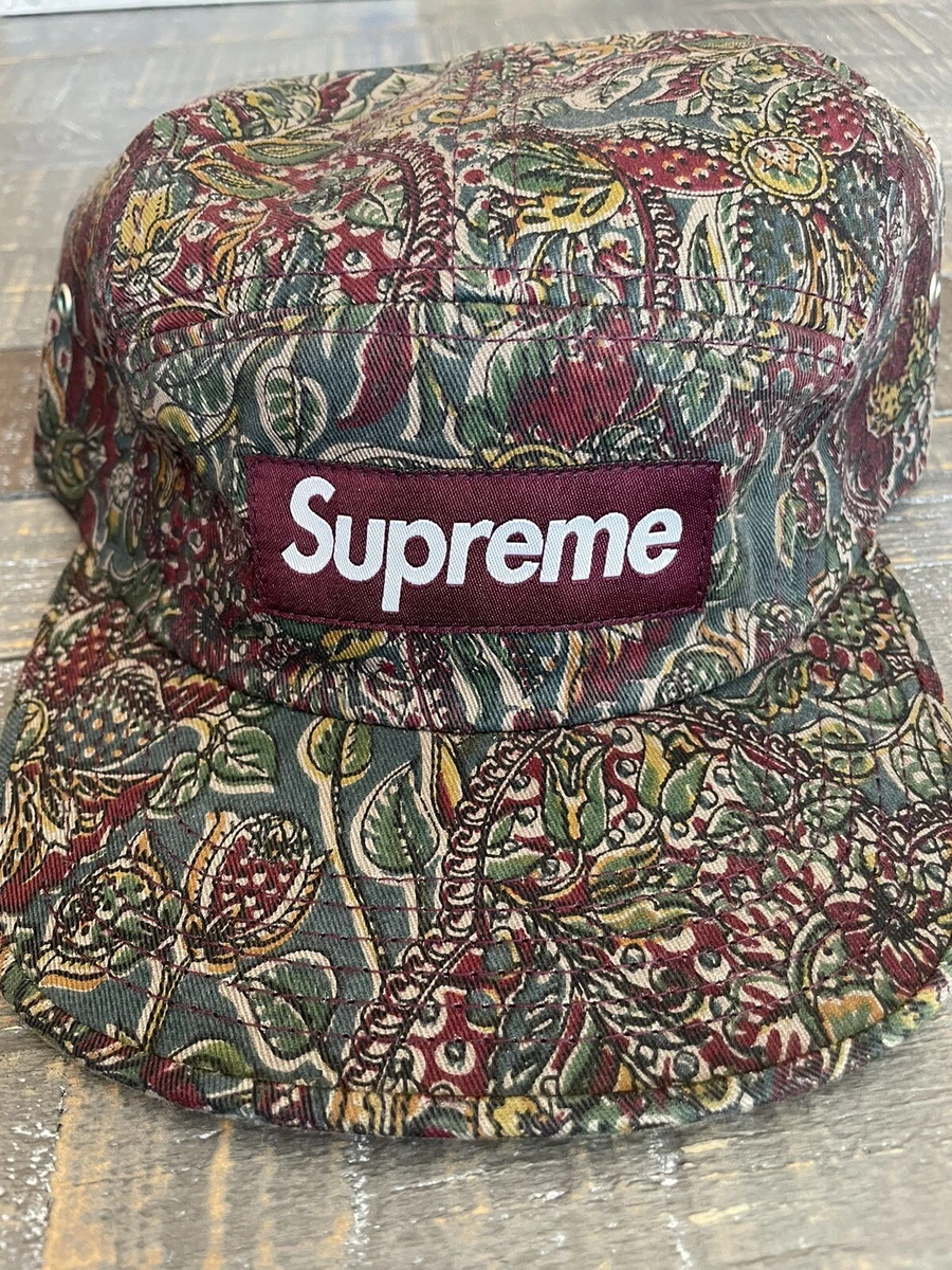 SUPREME Camp Cap F/W 2011 Paisley Maroon Vintage Rare VNDS hat