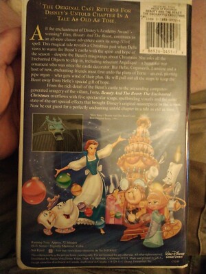 Disney's Beauty and the Beast: The Enchanted Christmas (VHS, 1997