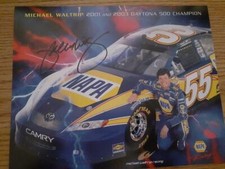 AUTOGRAPHED Michael Waltrip Napa Racing Nascar hero Card Signed