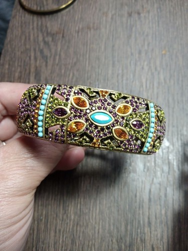 HEIDI DAUS Signed Everlasting Elegance Crystal Hidden Watch Bracelet 
