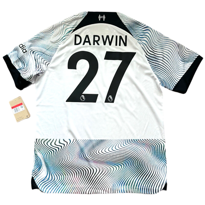 2022/23 Liverpool Away Jersey #27 Darwin Nunez Large Nike Soccer