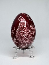 Scratched goose egg pysanky. Hand crafted egg. Easter Decor Ukraine Souvenir