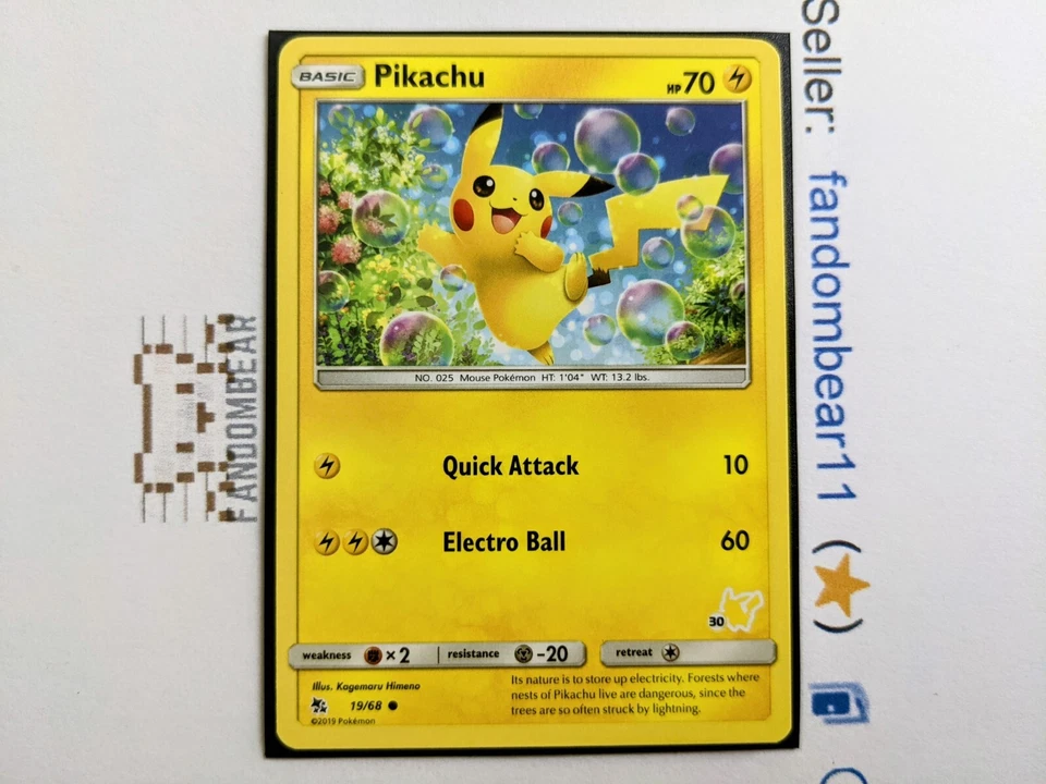 Pikachu STAMPED BATTLE ACADEMY PROMO card #30 19/68 Sun & Moon Hidden Fates 2019 - Image 3 of 4