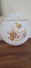 Vtg Round Ball White Floral Glass Lamp Shade Globe Fitter 4" Country Barn