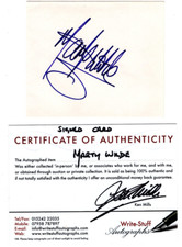 Marty Wilde Signed Album Page / Autographed Singer-Songwriter / COA Write-Stuff