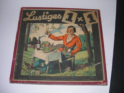 Vintage German Game Board ''Lustiges Einmaleins'' Multiplication Early Learning