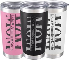Personalized Custom Engraved Mother's Day Mom Week Gift Tumbler 20oz Coffee Mug