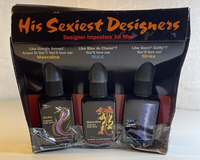 Designer Imposters His Sexiest Men's Fragrance Gift Set 3 Piece 3-1.5/44 ml