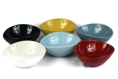 Koov Set of 6 Snack Salad Cereal Bowl Ceramic Multicolor 10 Oz