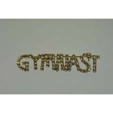 Gymnast Pin in Rhinestones, NEW