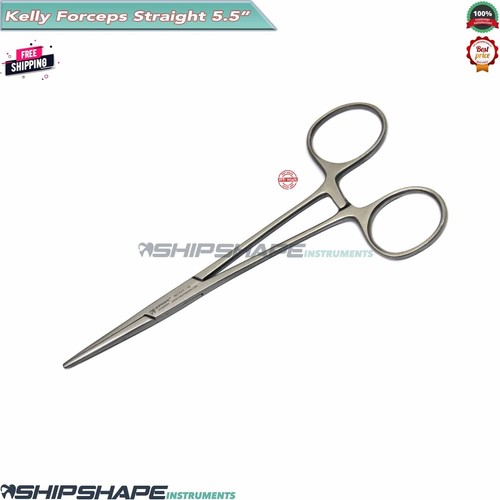 Kelly Forceps 5.5" Straight Medical Artery Clamp Veterinary Surgical Instruments - Picture 4 of 8