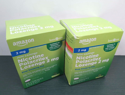 2x - Amazon Basic - Nicotine Polacrilex Lozenge - 2 mg (432 Total) - Exp. 07/27