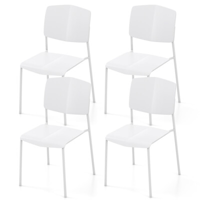 Modern Plastic Dining Chair Set of Living Room Armless Side