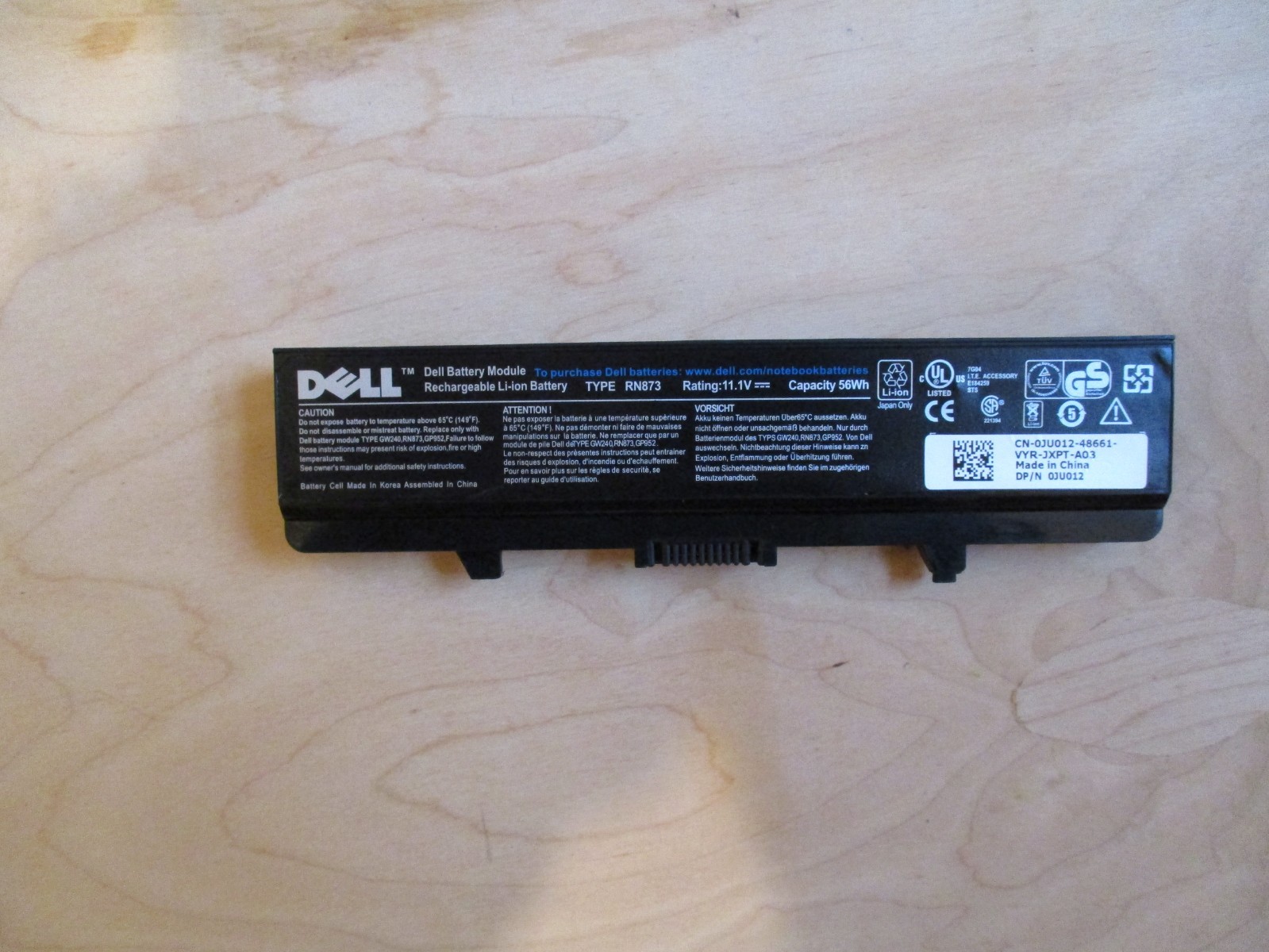 Genuine Dell Inspiron 1525 1526 1545 1546 1750 Battery 6-cell X284g Rn873  for sale online | eBay