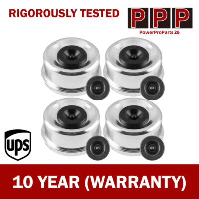 (4) 2.72'' Trailer EZ Lube Grease Hub Cover Dust Cap For Most 7000-8000 Pound