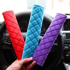 2PCS Car Seat Belt Covers Pads Plush Safety Cushion Strap Mats Wrap Protective