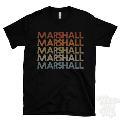 MARSHALL WIEDERHOLTES RETRO-STIL T-SHIRT Herren & Damen Neuheit cool Name Geschenk