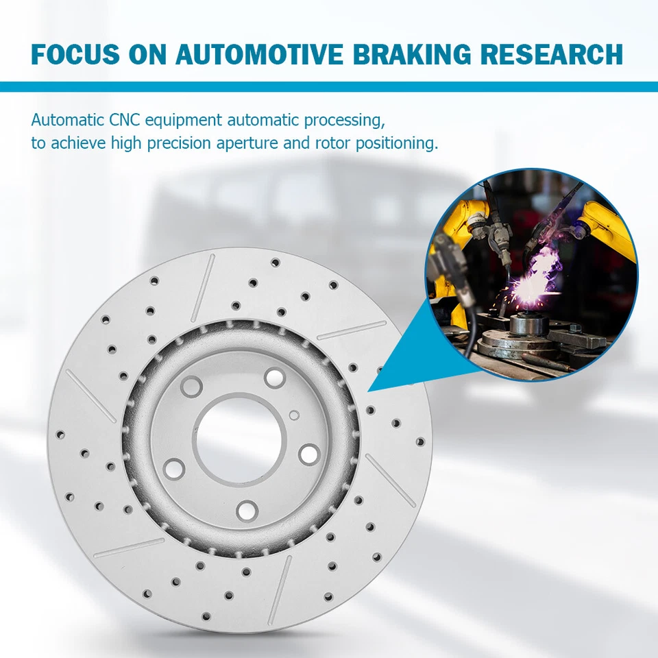 Rear Disc Rotors & Ceramic Brake Pads Set for 2009 - 2014 Toyota Matrix Scion XB - Image 2 of 4