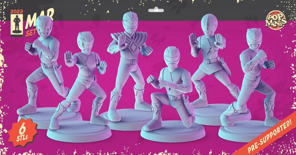 Miniatura Power Rangers and Villains para DND D&D Pathfinder TableTop Pop Foto 2 de 3