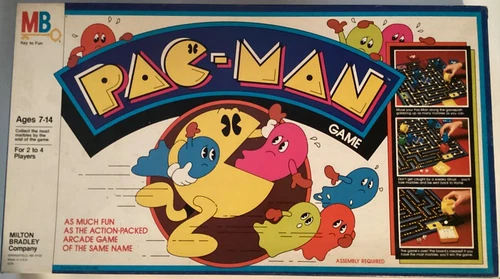 Vintage Pac-man Board Game USED Complete 1982 Milton Bradley glass marbles