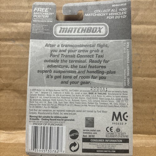 Matchbox Ford Transit Connect Taxi City Action 59/100 - Picture 2 of 2