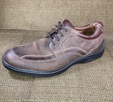 JOHNSTON & MURPHY Men’s Size 12 SXC4 Waterproof Sheepskin Brown Shoes Dual Width