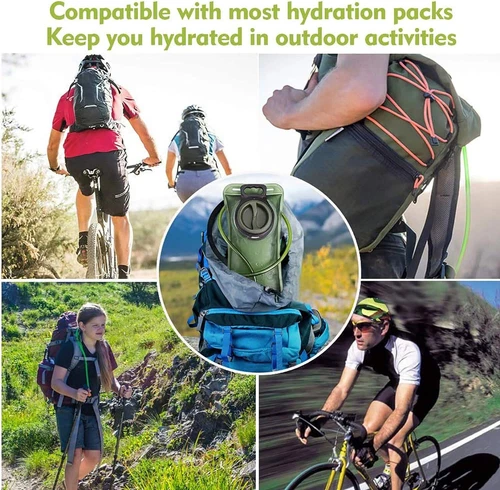 Green Military Hydration Bladder 2L for Camping Cycling Running Hiking BPA-Free - Picture 9 of 9