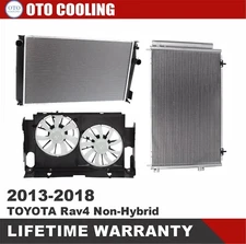 Radiator, Fan, and AC Condenser for 2013-2018 Toyota Rav4 Non-Hybrid