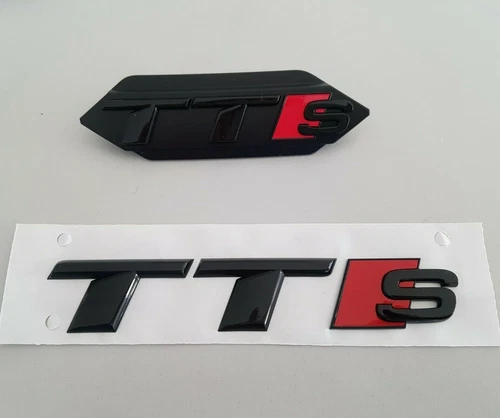 【 ADERERROR 】★TTS logo badge Original Audi TTS (8S) Black Edition Rear Badge + Grille
