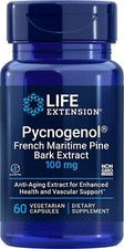 Exp 8/2026 Life Extension Pycnogenol French Maritime Pine Bark Extract 100g 60ct