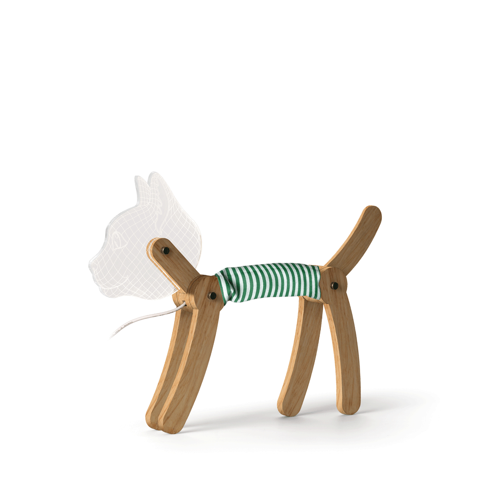 LAMPADA INTEMPO  LED WOOD LIGHT STELO GATTO