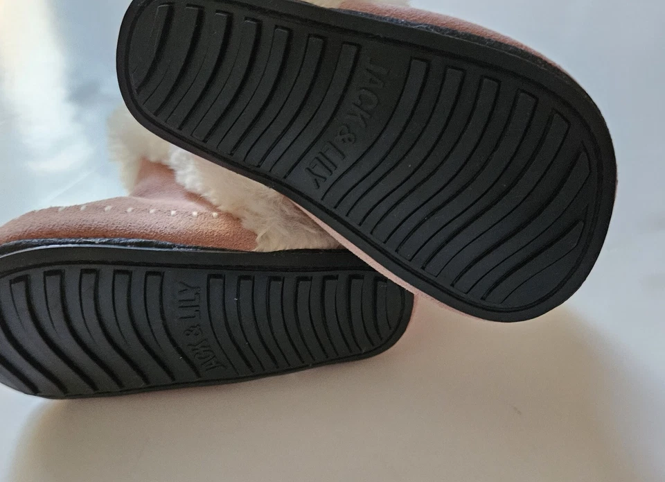 Jack & Lily NUEVO 12-18 Bebé Niñas Botas Invierno Imitación Piel Rosa Gamuza SC1-622 Foto 4 de 4