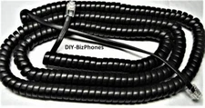 Black 25Ft Long Handset Cord for Ooma IP Phone 2602 2603 2612 2613 265 2624 DP1