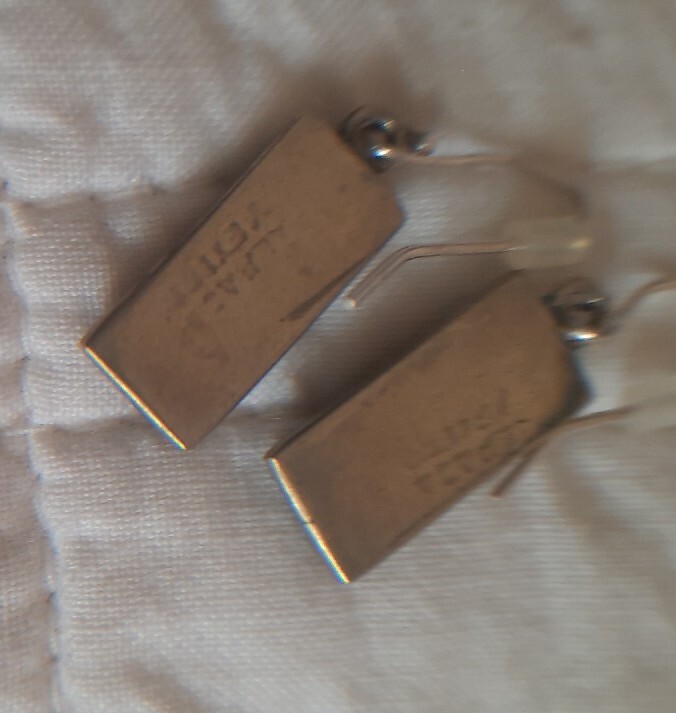 Abalone Shell and Alpaca Rectangle Dangle Drop Ea… - image 12