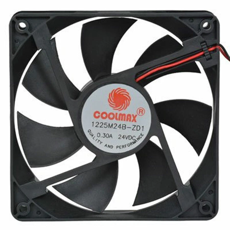 Coolmax 1225M24B-ZD1 120mm 24V Dual Ball Brushless Tubeaxial Fan, 2Pin - Image 2 of 2
