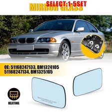 Fit Bmw 323ci 325ci 330ci 2000-2006 Heated Side Mirror Glass Blue Tinted 2-10x Fit Bmw 323ci 325ci 330ci 2000-2006 Heated Side Mirror Glass Blue Tinted 2-10x