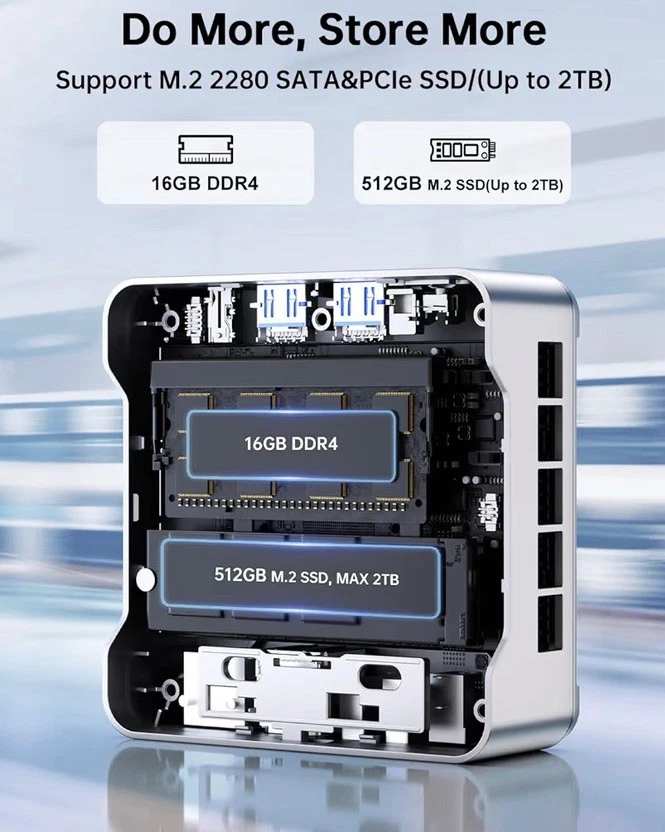 KAMRUI GK3 Plus Mini PC 16GB RAM 512GB M.2 SSD, Intel 12th Alder Lake N95 (up... - Image 4 of 4