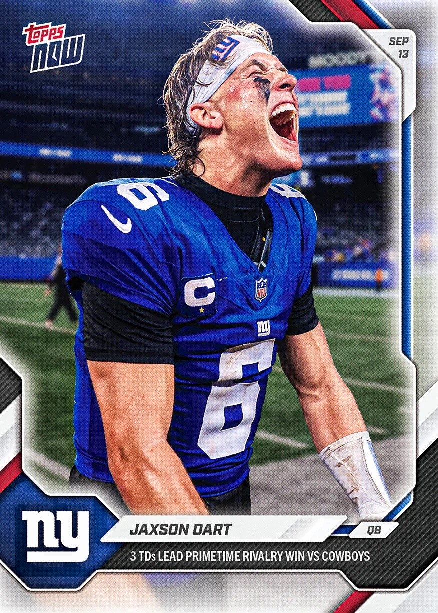 *사전 판매* 잭슨 다트 - 2026 NFL Topps NOW® - 카드 16