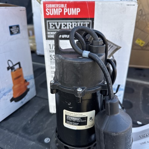 Everbilt 1/2 HP Sump Pump Submersible Aluminum With Tethered Switch HDSP50W - Picture 2 of 7