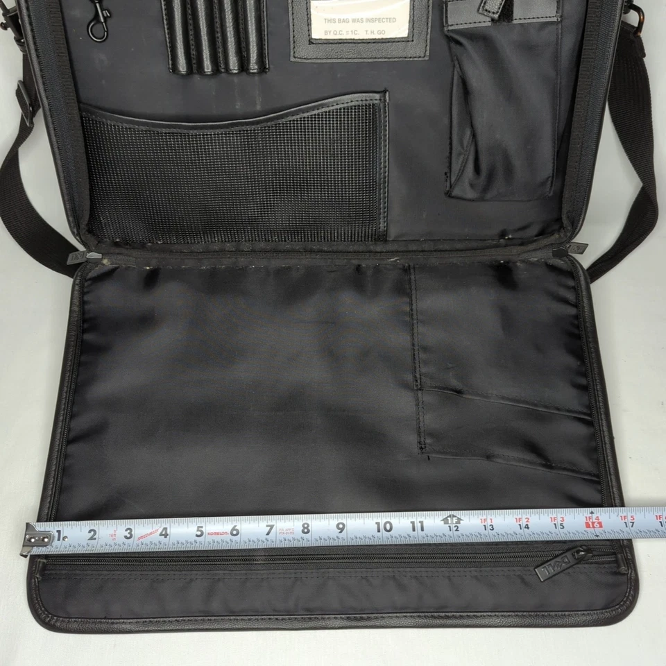 Bolso Ejecutivo para Laptop DELL Cuero Negro Correa 17x13 Pulgadas DL23A Viaje Como Nuevo Foto 4 de 4