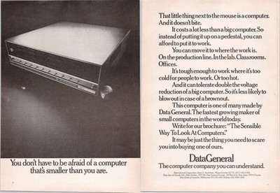 Data General NOVA 2 Vintage 1974 Computer Magazine Print Ad