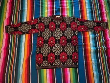 VTG 90S DANA SCOTT METALLIC KNIT FLORAL MOM SWEATER CHRISTMAS KNIT SZ L USA