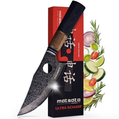 Matsato Osuren Küchenmesser  16cmJapanisches Stahlmesser Ergonomischer Holzgriff